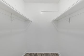 Built-in shelving in closet